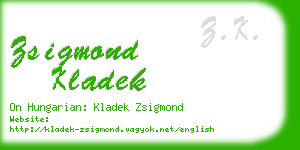 zsigmond kladek business card